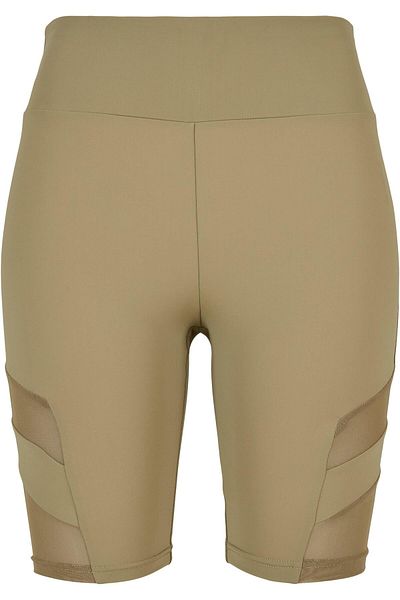 Urban Classics Damen Ladies High Waist Tech Mesh Cycle Shorts