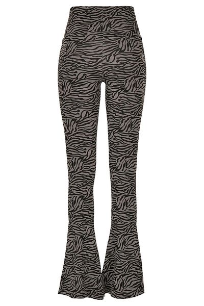 Urban Classics Damen Leggings mit hohem Bund und Zebra-Muster
