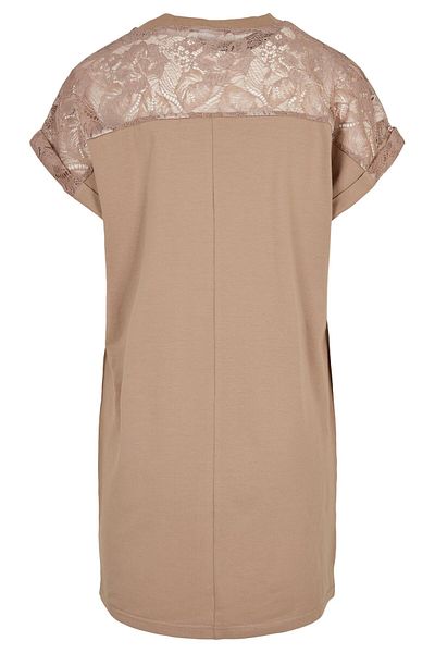 Urban Classics Damen T-Shirt-Kleid mit Spitze