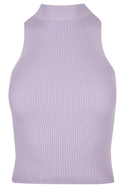 Urban Classics Damen Kurzes Rippstrick-Rollkragenoberteil für Damen