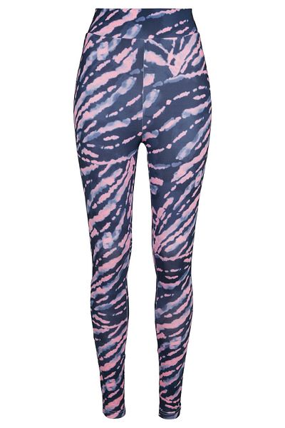 Urban Classics Damen Leggings mit hoher Taille und Batikmuster