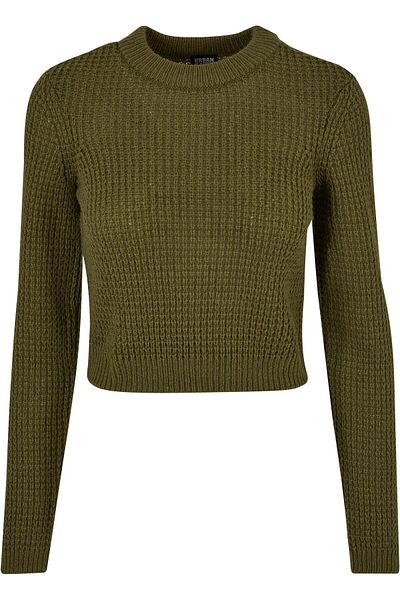 Urban Classics Damen Ladies Short Waffle Sweater