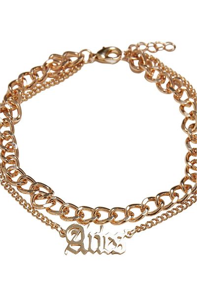 Urban Classics Accessoires Sternzeichen Goldenes Fußkettchen