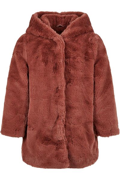 Urban Classics Damen Mädchen Teddymantel mit Kapuze