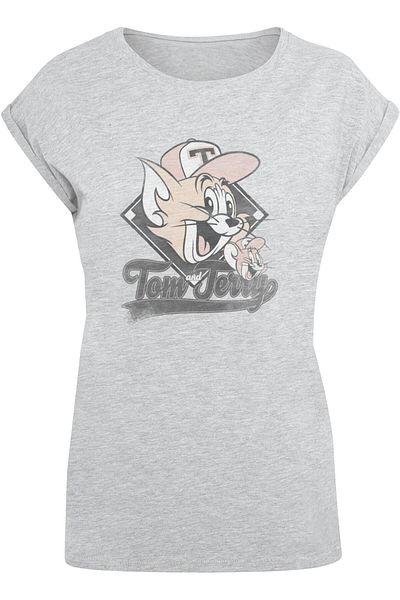 ABSOLUTE CULT Damen Ladies Tom und Jerry - Baseball Caps T-Shirt