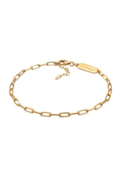 KUZZOI Bracelet Mens Chain Look Oval In 925 Sterling Silver