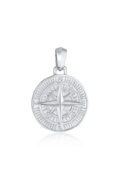 KUZZOI Anhänger Kompass Cool Massiv 925 Silber