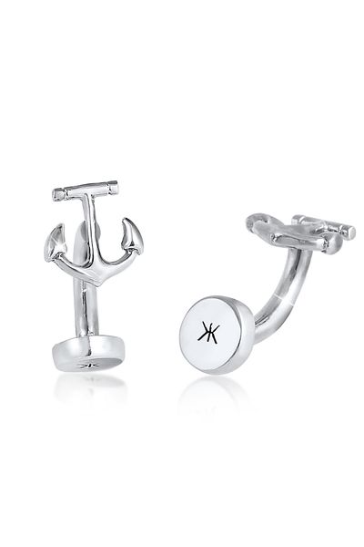 KUZZOI 925 Silber Maritim Edel Manschettenknopf – Anker-Symbol