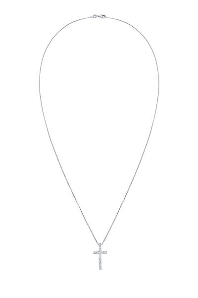 KUZZOI Halskette Herren Kreuz Kristalle Religion 925 Silber
