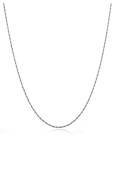 KUZZOI Halskette Basic Gliederkette Gedreht 925 Silber