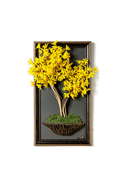 Omnia Concept Bonsai Tablaeu - 9 - Mdf Plaka Üzerinde Çerçeveli 3 Boyutlu Yap...