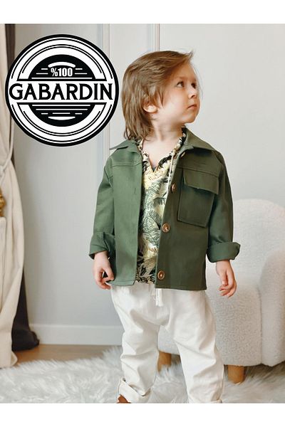 Ares Kids Fashion Тренч в зелен цвят каки за момчета и момичета - подарък за празника