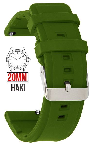 COBRA 20mm Fossil-Welder-Casio-Seiko-Omega-Armani Watch Compatible Silicone Watch Band - Mslk20
