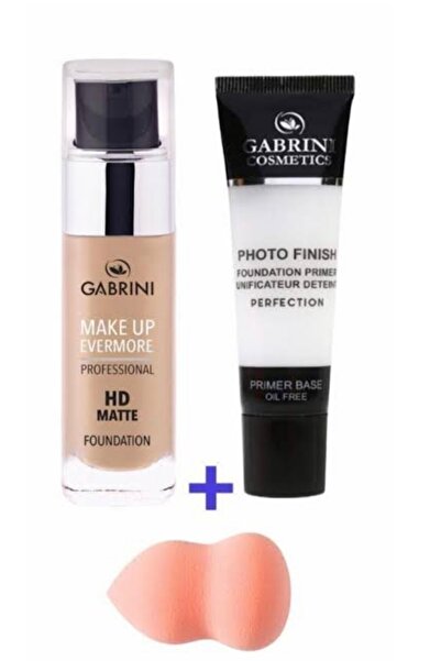 Byural Gabrini Matte Hd Fondöten & Gabrini Primer Baz & Makyaj Süngeri