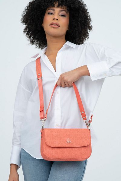 United Colors of Benetton بينيتون حقيبة كروس نسائية مرجانية BNT1325