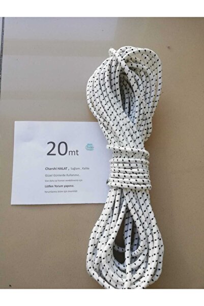 CHARSHI HALAT 6MM 20 mt Bayrak .Branda bağlama , Kamp Ipi ,Tekne Halatı ,Hamak ,Salıncak İpi