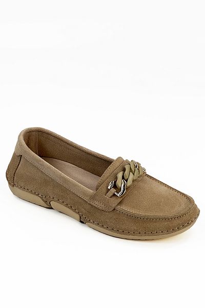 en7 Γυναικείο Loafer από γνήσιο δέρμα Mink BY173