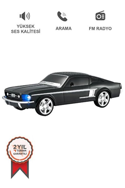 Torima WS-1967 Siyah Araba Tasarım USB/AUX/FM Radyo ve LED Işık ile Bluetooth...
