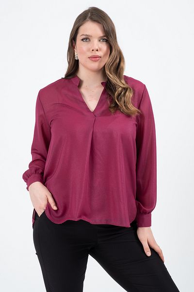 Shahiqa Plus Size Glitter Transparent Blouse