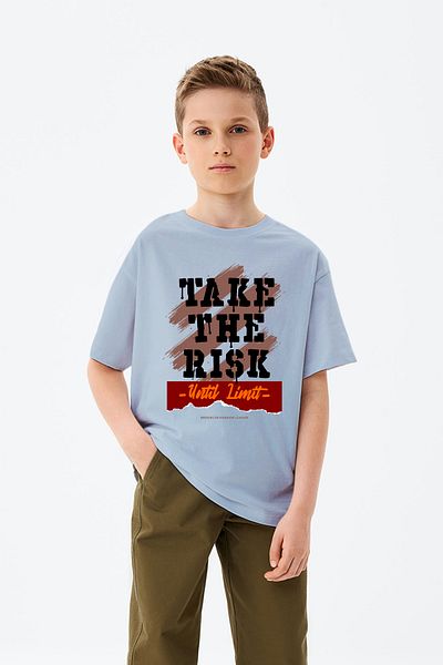 MYADA Tricou cu imprimeu pentru băieți, asumă-ți riscul până la limită