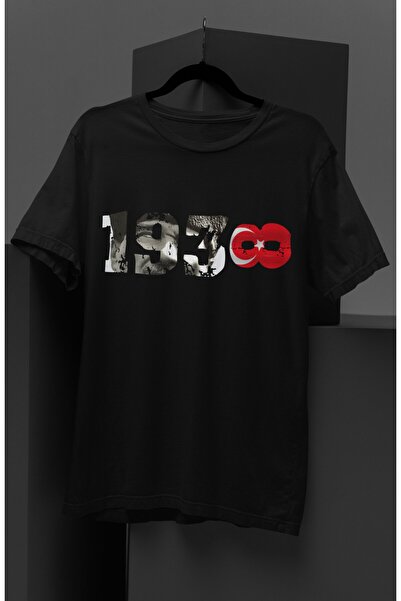 Fuddy Moda 1938 Štampano Unisex T-shirt, muško-ženska majica Mustafa Kemala A...