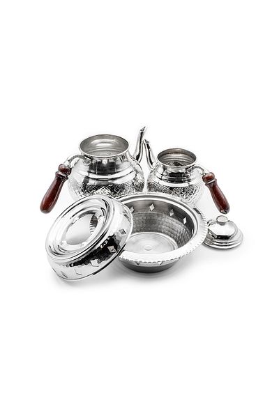ANTEPSEPETİ SILVER PLATED BAKLAVA SLIC HEATER COPPER TEA BOWL