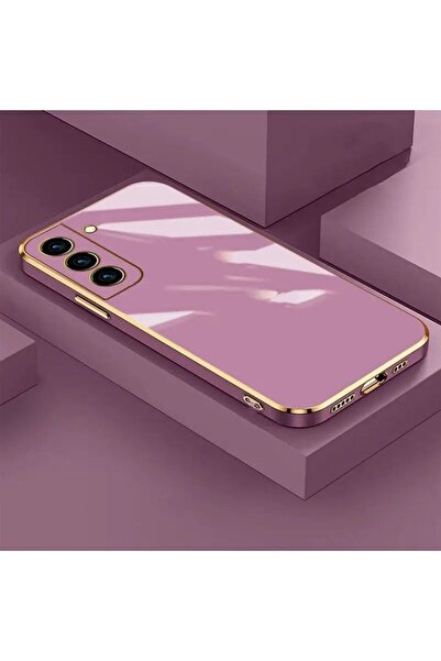 Rivor Samsung Galaxy A15 Uyumlu Kılıf Parlak Kenarlı Altın İşlemeli Kamera Ko...