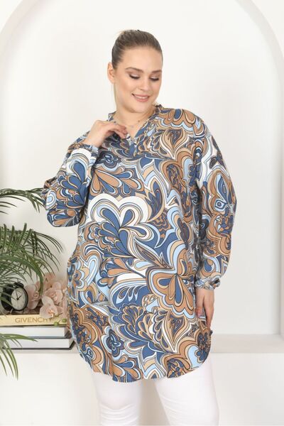 Tunikteks Soft Viscose Tunic - Comfortable Patterned Woven