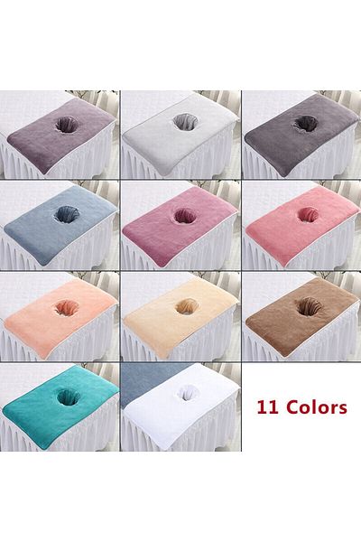MEŞELİ TEKSTİL 10 Pieces Spa Beauty Massage Bed Cover Care Perforated Towel Soft Cotton 50X80 cm