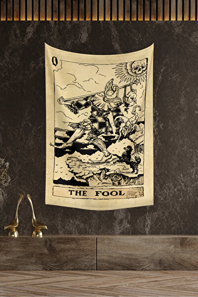 KanvasSepeti بطاقة التارو - غطاء حائط فول، مزخرف بالطلاء الزيتي