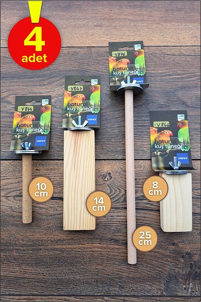 Vixpet Venty 4-Piece Natural Parrot Perch Set |   Companionship |   Forpus |   Sevda |   Paradise - Pedicure Pedicle M112