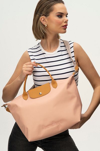 United Colors of Benetton BENETTON WOMEN'S HANDBAGS PINK-CAMEL BNT1356
