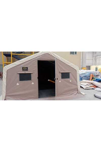 Güleçyüz 4x6 ÇATILI EKONOMİK MODEL İZOLELİ TEK GİRİŞ ALEV YÜRÜMEZ BRANDALI ÇADIR