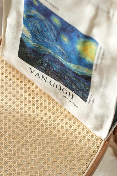 Buka Shops The Starry Night Yıldızlı Gece Van gogh Tote Bag Kanvas Çanta