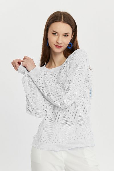 Fanori Woman Μπλούζα από βαμβακερά πλεκτά New Season