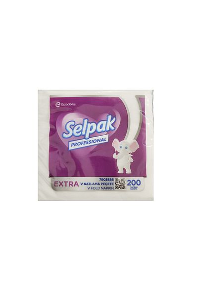 Selpak 200 Sheets x 24 Packs - Professional Extra V Fold Napkin