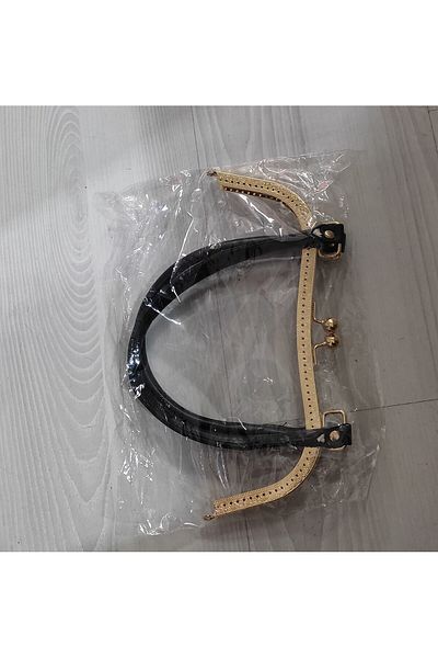 Kevser nur tuhafiye Leather handle metal purse clip