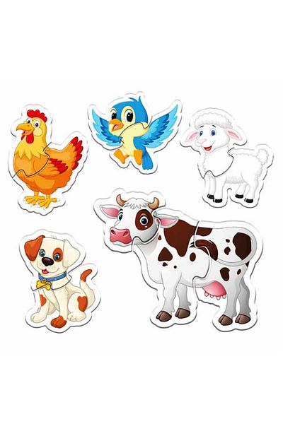 Circle Toys Baby Puzzle Forest and Farm Animals Set