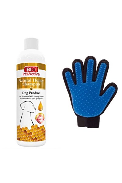 Bio PetActive Biopet Active Kedi ve Köpek Doğal Bal Özlü Köpük Şampuanı 200 Ml + Tarama Eldiveni
