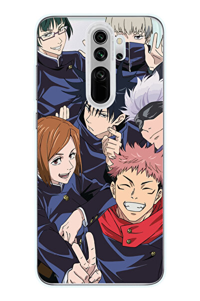 Magic Ring Redmi Note 8 Pro Uyumlu Jujutsu Kaisen Tasarımlı Şeffaf Telefon Kı...
