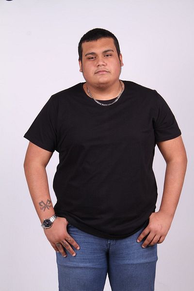 Ekis Konfeksiyon Large Size O Neck Men's T-shirt