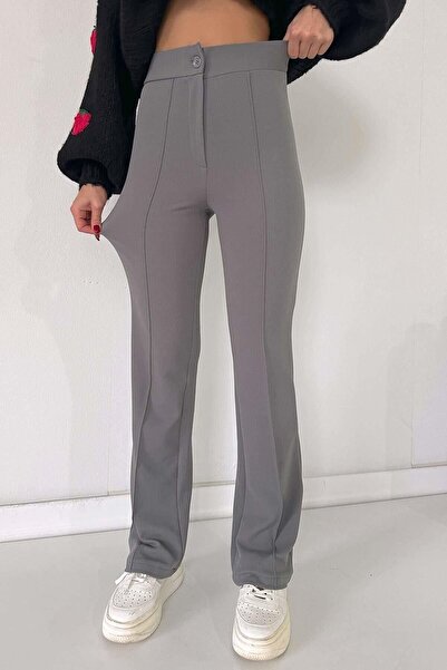 lady special Pantaloni Palazzo din Lycra cu dungi în față pentru femei