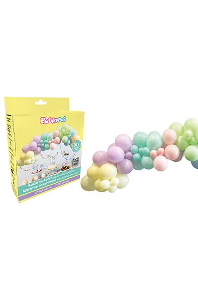 BalonEvi BALONEVI LICENSED MAKARON ASORTY BALLOON DECORATION SET 70 pcs