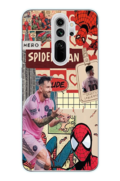 Magic Ring Redmi Note 8 Pro Uyumlu Lionel Messi ve Spiderman Tasarımlı Şeffaf...