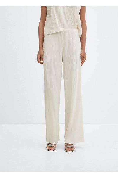 MANGO Woman Pleated wideleg pants