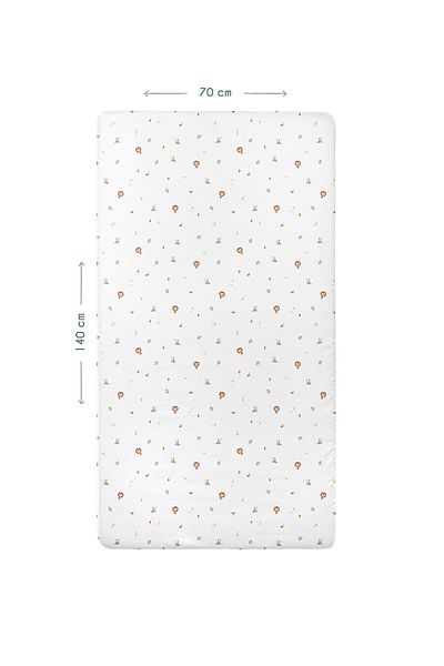 Casadora Baby Simba Baby Fitted Sheet - 100% Cotton Satin, 70x140 Cm