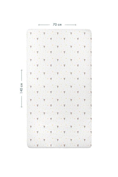Casadora Baby Koko Baby Bedsheet - 100% Cotton Satin, Elastic, 70x140 Cm