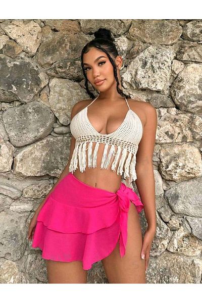 ZEKAS FASHION Tulle Pareo Skirt - Ikikat Model