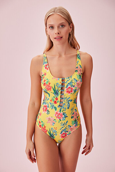 SUWEN Low-cut Banded Swimsuit