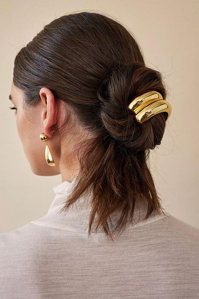 BAHELS Women's Imported Pinterest Gold 2 Row Elastic Buckle